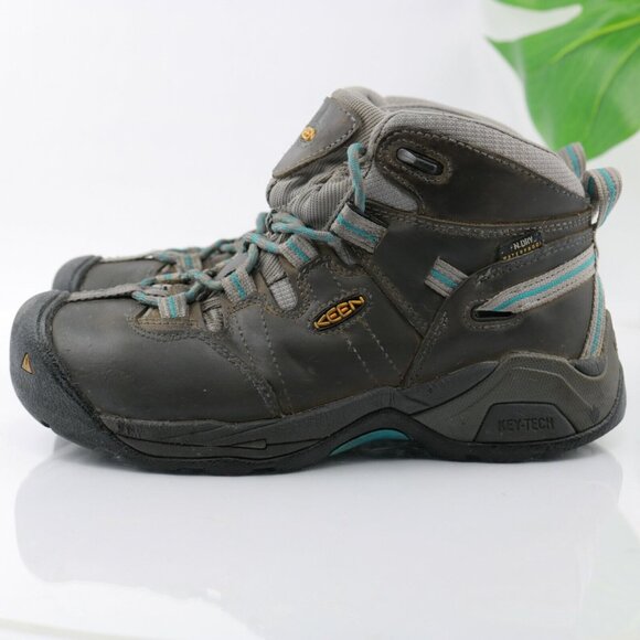Keen Womens Detroit XT Work Boot Size 7 Gray Leather Waterproof Utility SteelToe - Picture 8 of 12